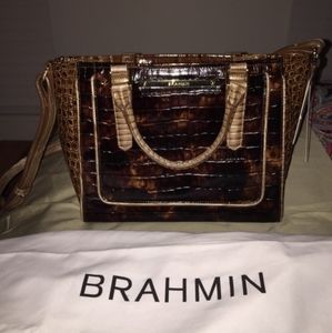 Brahmin Mini Arno Tortoise Rouncewell Genuine Leat